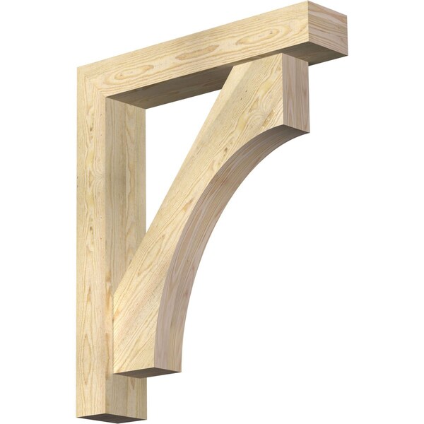 Ekena Millwork Westlake Block Rough Sawn Bracket w/ Offset Brace, Douglas Fir, 6"W x 30"D x 36"H BKT0604X30X36WTL05RDF - main